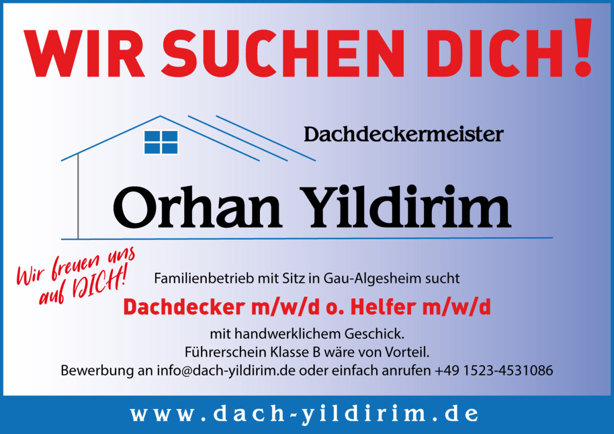 Dachdecker gesucht